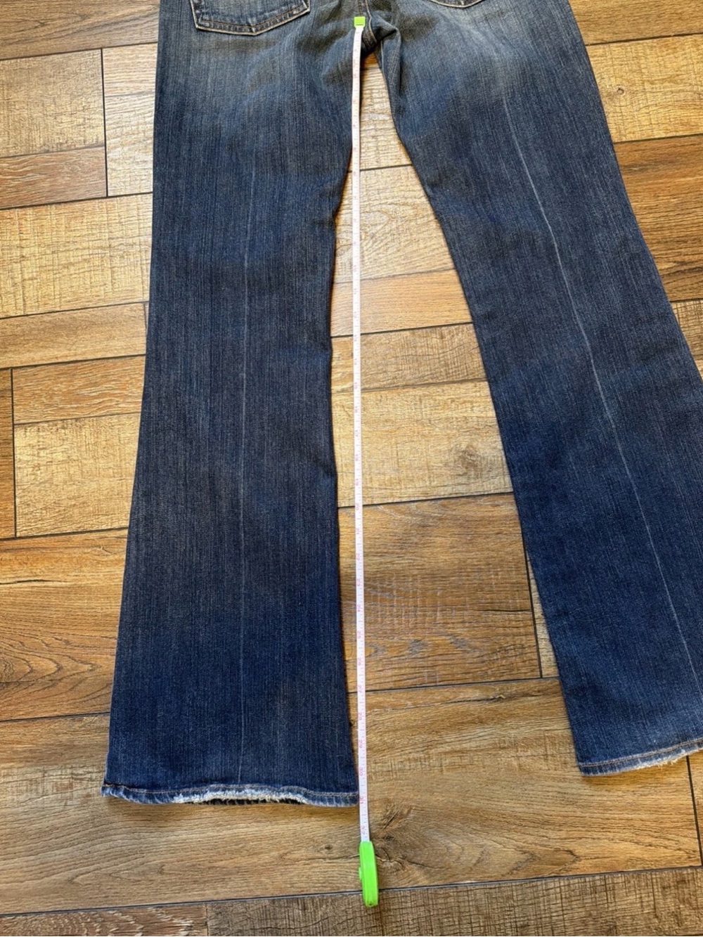 Arden B. Wide Leg Flare Jeans Dark Blue Denim Low Rise Womens Size 4 - Picture 13 of 16